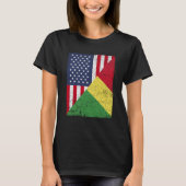 Half USA Flag Half Congo Flag American Congolese Tシャツ (正面)