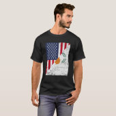 Half USA Flag Half Cyprus Flag American Cypriotic Tシャツ (正面フル)