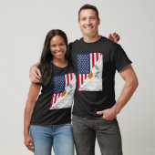 Half USA Flag Half Cyprus Flag American Cypriotic Tシャツ (ユニセックス)