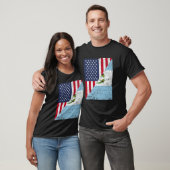 Half USA Flag Half Guatemala Flag American Guatema Tシャツ (ユニセックス)