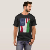Half USA Flag Half Hungary Flag American Hungarian Tシャツ (正面フル)