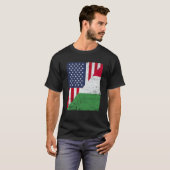 Half USA Flag Half Italy Flag American Italian Tシャツ (正面フル)