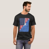 Half USA Flag Half Somalia Flag American Somalian Tシャツ (正面フル)