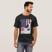 Half USA Flag Half South Korea Flag American South Tシャツ (正面フル)