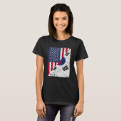 Half USA Flag Half South Korea Flag American South Tシャツ (正面フル)