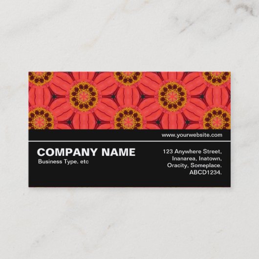 Half V3 02 – 幾何学模様の花 名刺 (正面)