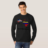 Half venezuela Half Dominican Flag Map Love venezu Tシャツ (正面フル)