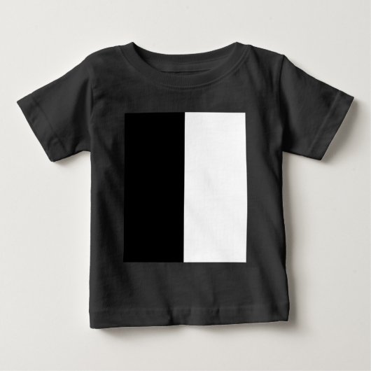 half white half black, half black half white ベビーTシャツ (正面)
