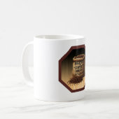 Halfhyde Coffee Coのラベル付き大判バール布袋 コーヒーマグカップ (正面左)