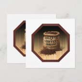 Halfhyde Coffee Co 用ラベル付き大判バラクラバグ 招待状 (正面/裏面)