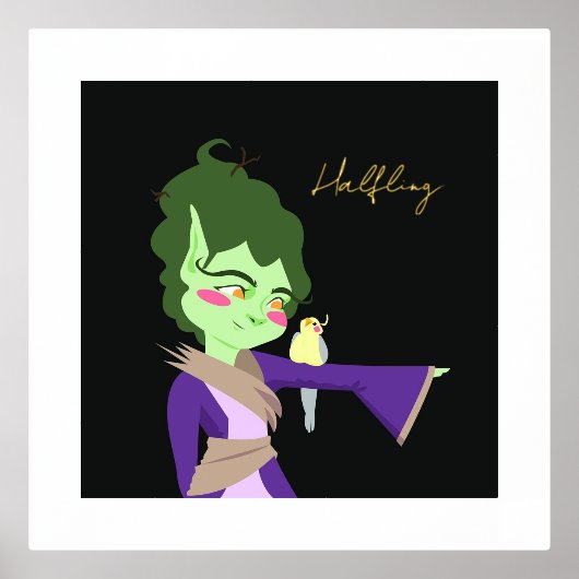 Halfling Character  箔ポスター (正面)