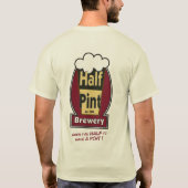 HalfPintのビール醸造所のTシャツ Tシャツ (裏面)