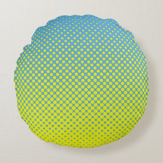 Halftone illustrationpop, art, pattern, comic, gra ラウンドクッション (正面)