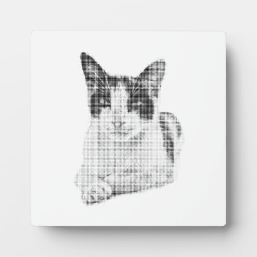 Halftone Kitty Portrait フォトプラーク (正面)