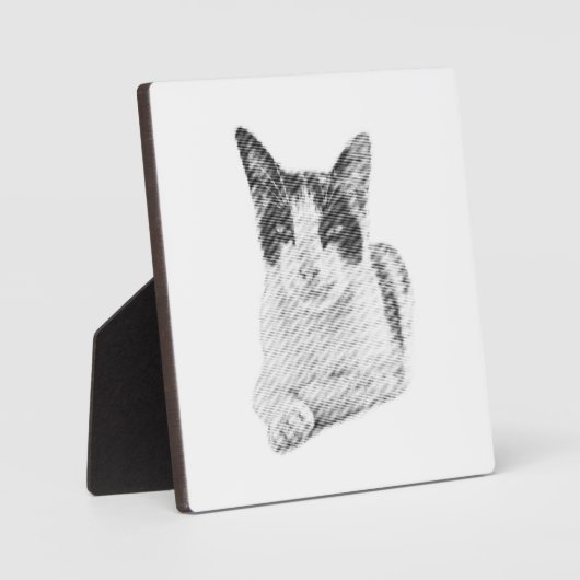 Halftone Kitty Portrait フォトプラーク (正面)