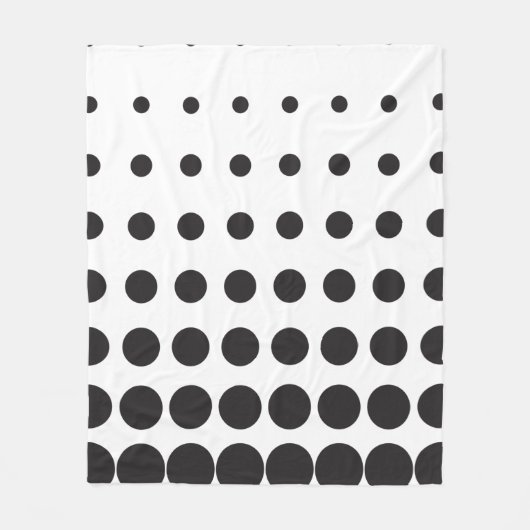 Halftone pattern dot modern retro フリースブランケット (正面)