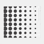 Halftone pattern dot modern retro フリースブランケット (正面(横))