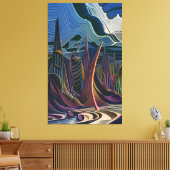 Halfway to an Abstract Futurism キャンバスプリント (インサイチュ (リビング))