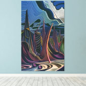 Halfway to an Abstract Futurism キャンバスプリント (インサイチュ (ウッドフロア))