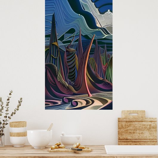 Halfway to an Abstract Futurism ポスター (キッチン)