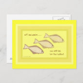 Halibut俳句アートポストカード – コレクタブルポストカード ポストカード (正面/裏面)