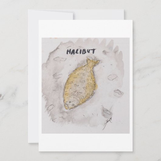 Halibut Greeting Card 招待状 (正面)