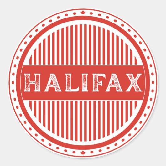 Halifax City Pride Emblem – Canadian Identity ラウンドシール (正面)
