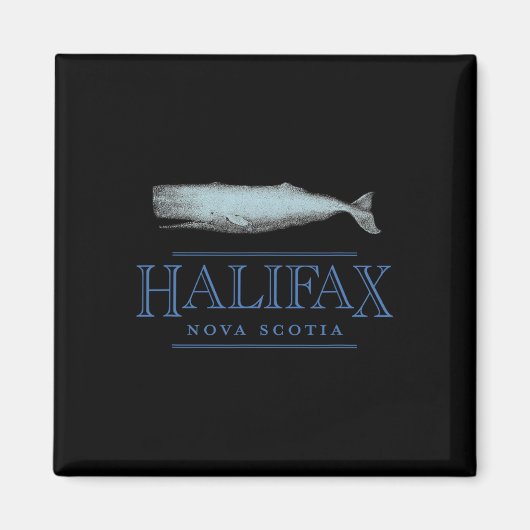 Halifax Nova Scotia Canada Vintage Whale Design  マグネット (正面)