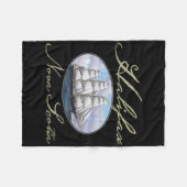 Halifax Nova Scotia Clipper Ship  フリースブランケット (正面(横))