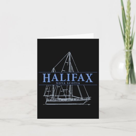 Halifax Nova Scotia Vintage Sailboat Design  カード (正面)