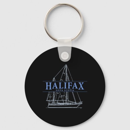 Halifax Nova Scotia Vintage Sailboat Design  キーホルダー (正面)