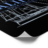 Halifax Nova Scotia Vintage Sailboat Design  ポスター (角)