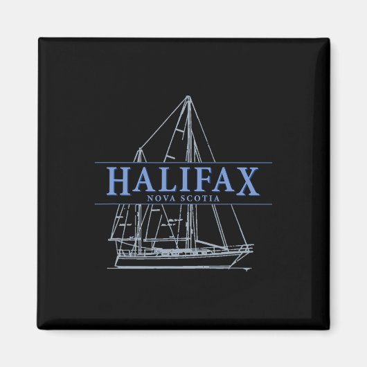 Halifax Nova Scotia Vintage Sailboat Design  マグネット (正面)