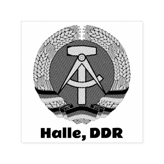 Halle, Deutsche Demokratische Republik - DDR セルフインキングスタンプ (デザイン)