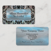 Halleesham エレガント Damask 3.5インチx 2インチプロフェッショナル 名刺 (正面/裏面)
