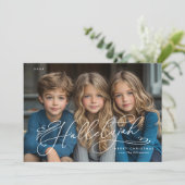 Hallelujahスクリプエレガントト写真クリスマスカード シーズンカード (スタンド正面)