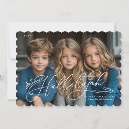 Hallelujahスクリプエレガントト写真クリスマスカード シーズンカード