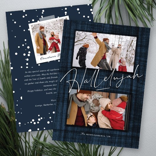 Hallelujahスクリプト宗教的なクリスマス2写真 シーズンカード