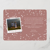 Hallelujahブラシスクリプト宗教的なクリスマスフォト 箔シーズンカード (裏面)