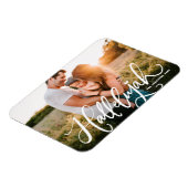 Hallelujah書道モダンクリスマスフォト マグネット (左側)