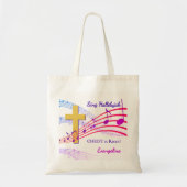 HALLELUJAH CHRIST IS RISEN Custom Christian Easter トートバッグ (正面)