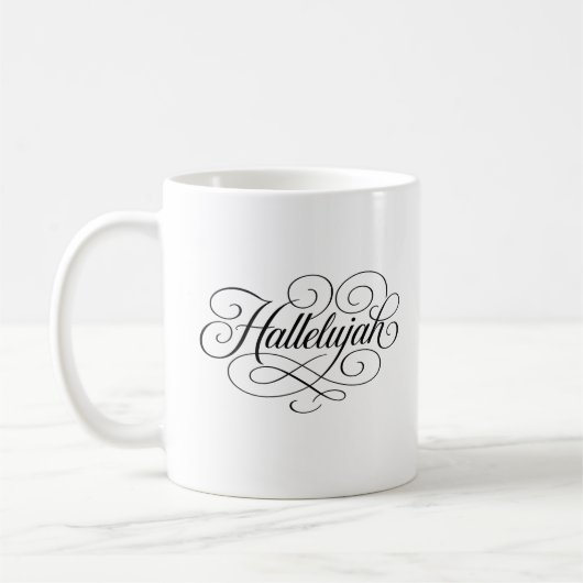 Hallelujah Monogram コーヒーマグカップ (左)