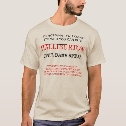 HALLIBURTON! それは緑のベビーについて完全にあります Tシャツ (正面)