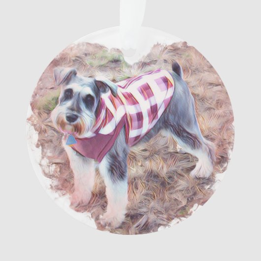 Hallieのオーナメント、小型Schauzer オーナメント (正面)