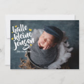 Hallo kleine jongen Gouden Hart Fotocollage Baby  案内状 (正面)