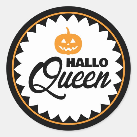 Hallo Queen Halloween  ラウンドシール (正面)