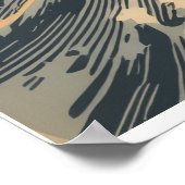 Hallo Weltall-Retro Futurismus ポスター (角)