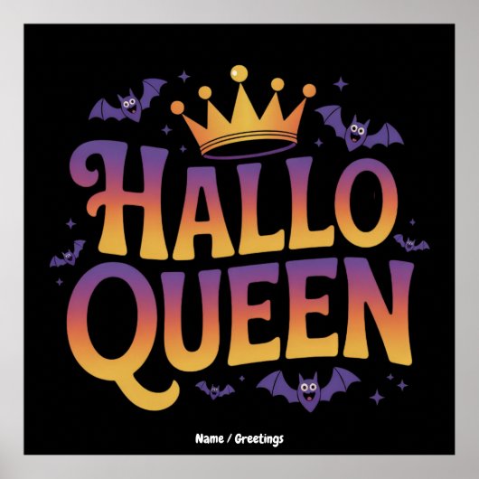Halloqueen Bat Women Costume Crown Your Spooky  ポスター (正面)