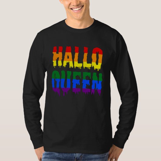 Halloqueen  Halloween LGBT Gay Pride Costume Tシャツ (正面)