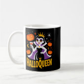 Halloqueen Retro Vamre Queen Halloween Pumpkins Ba コーヒーマグカップ (左)